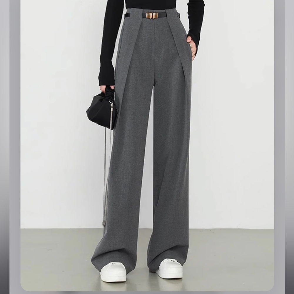 NEW Gray Wide-Leg Women's Pants